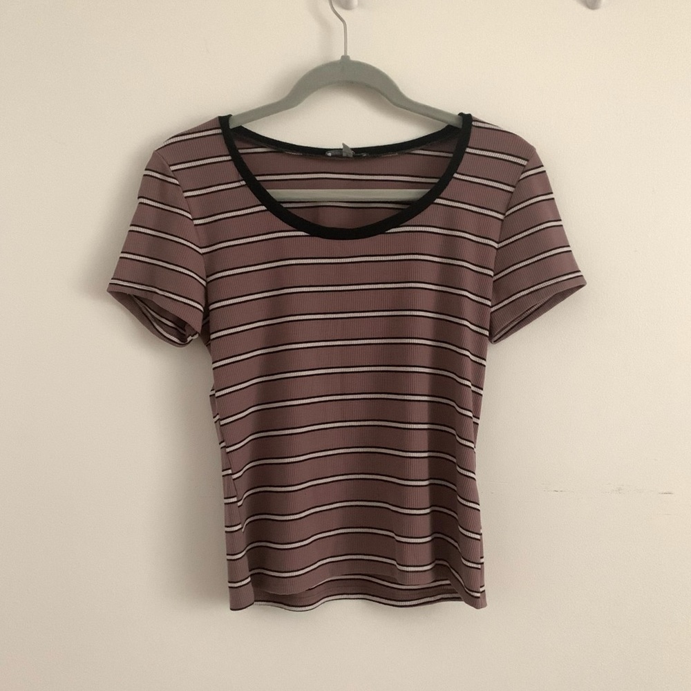 Cropped Ribbed T-shirt